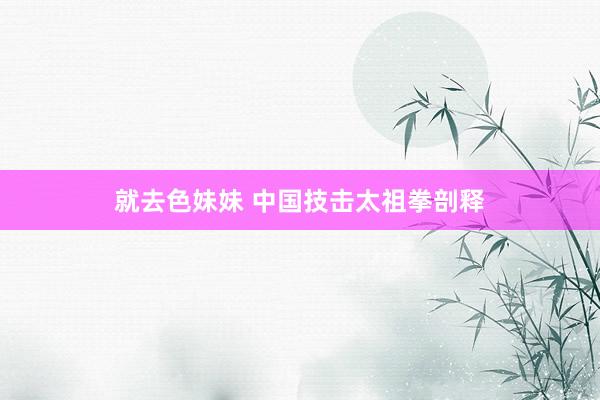 就去色妹妹 中国技击太祖拳剖释